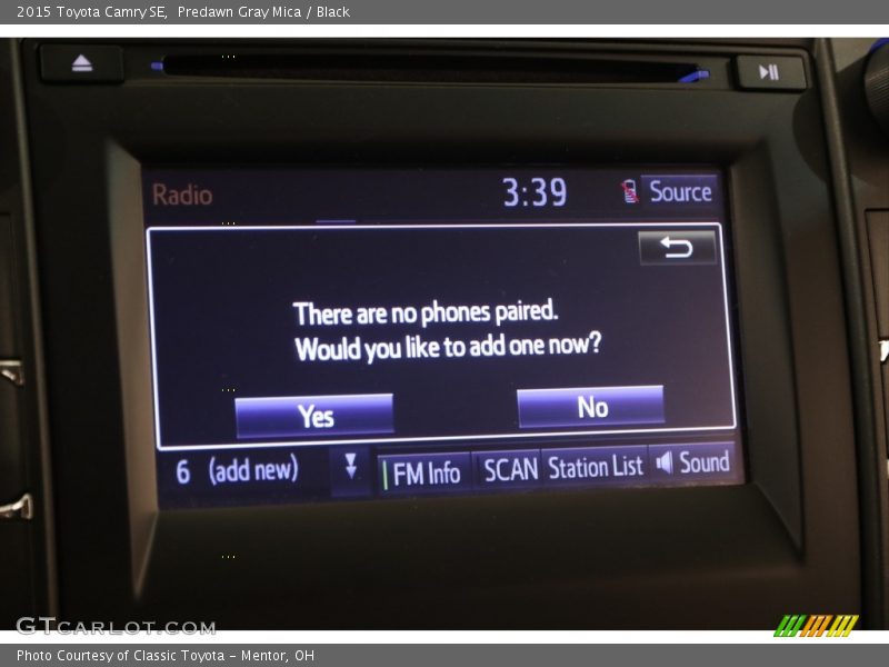 Predawn Gray Mica / Black 2015 Toyota Camry SE