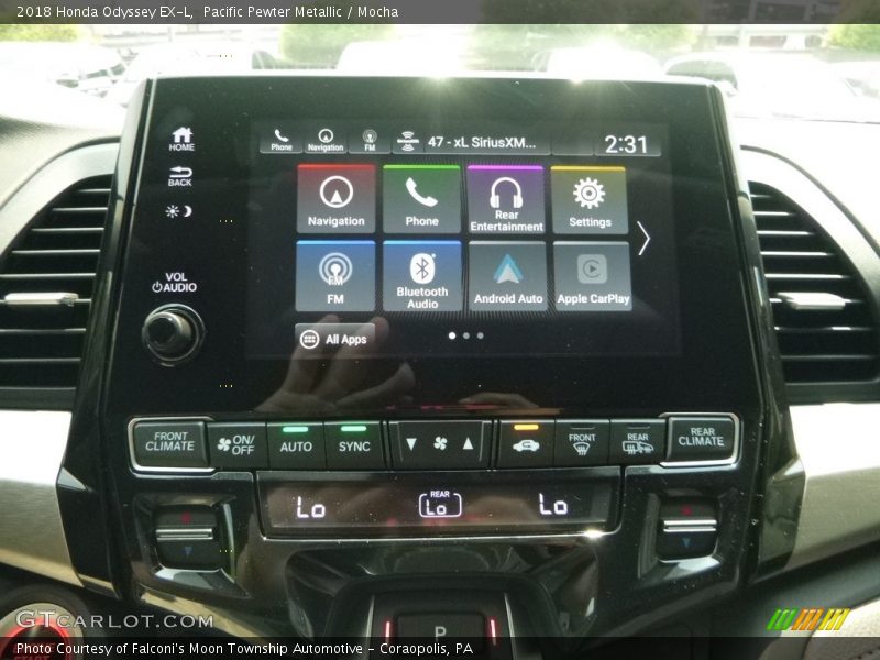 Pacific Pewter Metallic / Mocha 2018 Honda Odyssey EX-L
