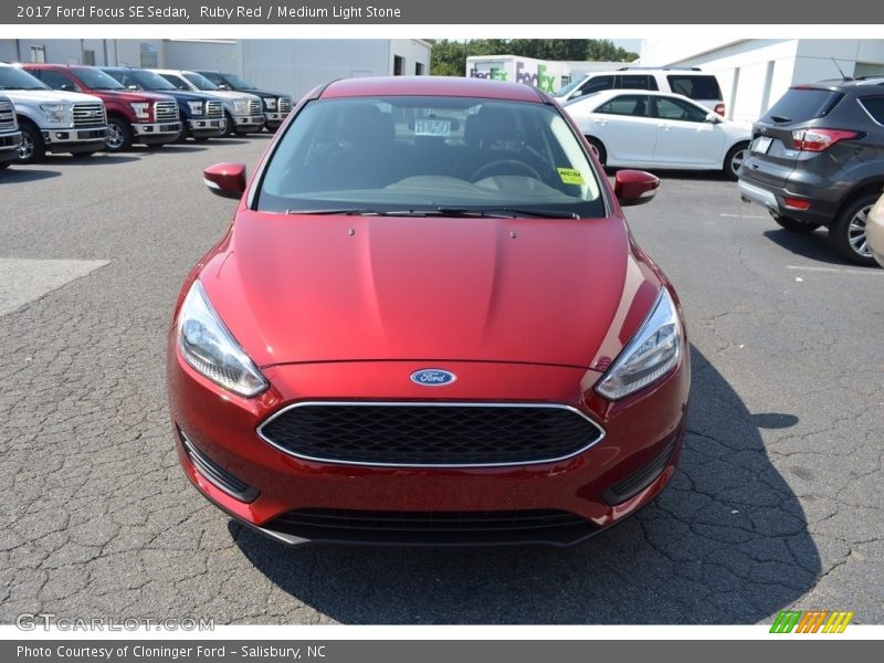 Ruby Red / Medium Light Stone 2017 Ford Focus SE Sedan