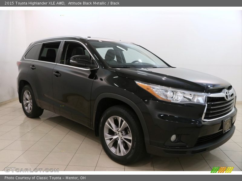 Attitude Black Metallic / Black 2015 Toyota Highlander XLE AWD