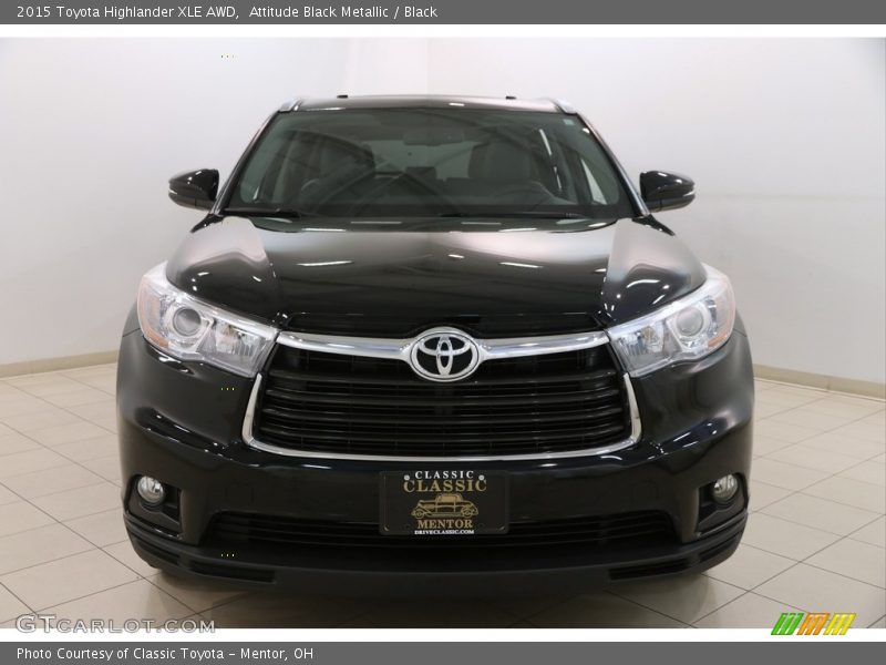 Attitude Black Metallic / Black 2015 Toyota Highlander XLE AWD