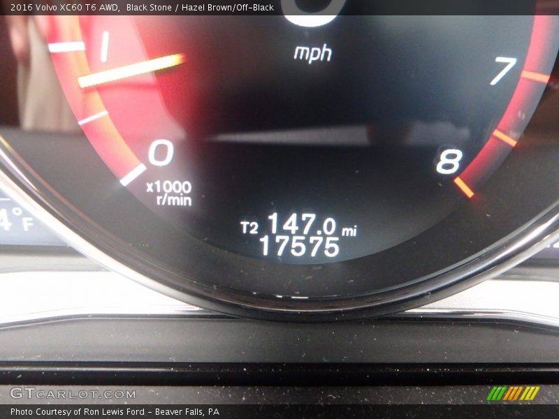 Black Stone / Hazel Brown/Off-Black 2016 Volvo XC60 T6 AWD