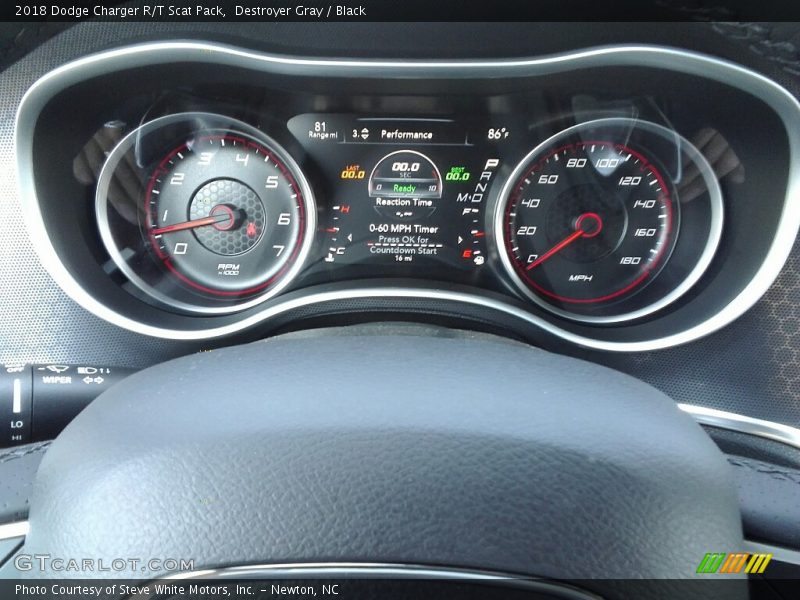 Destroyer Gray / Black 2018 Dodge Charger R/T Scat Pack