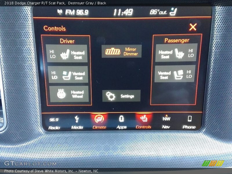 Destroyer Gray / Black 2018 Dodge Charger R/T Scat Pack