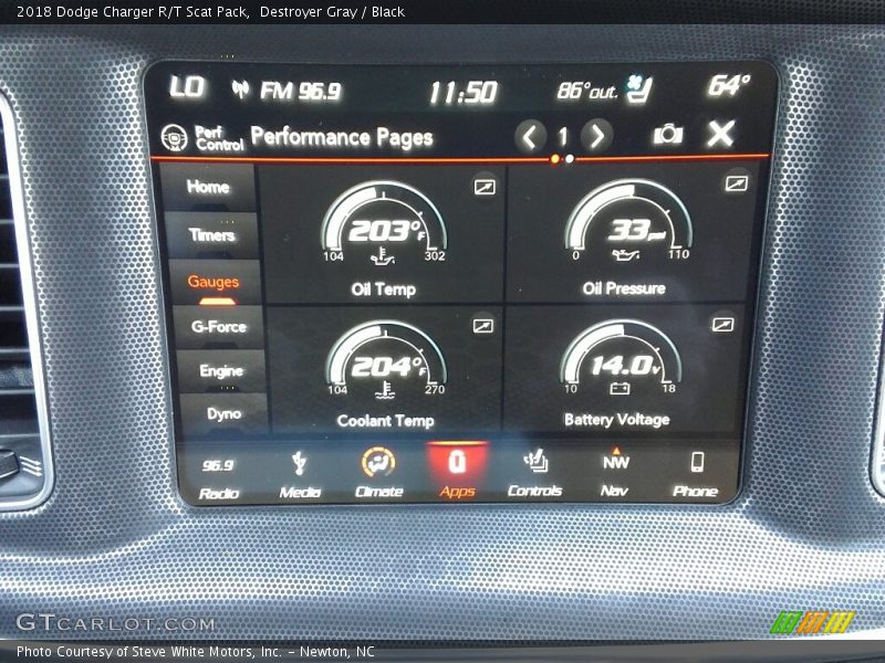 Destroyer Gray / Black 2018 Dodge Charger R/T Scat Pack