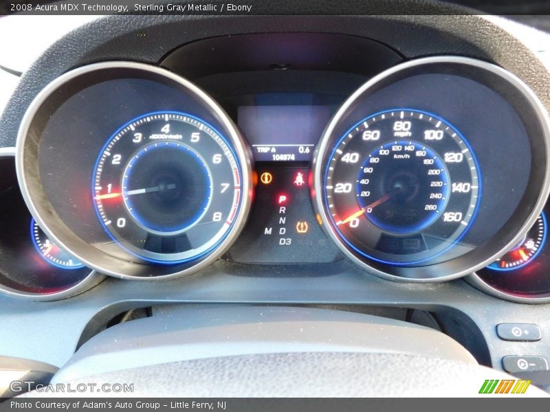 Sterling Gray Metallic / Ebony 2008 Acura MDX Technology