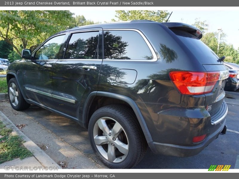 Brilliant Black Crystal Pearl / New Saddle/Black 2013 Jeep Grand Cherokee Overland