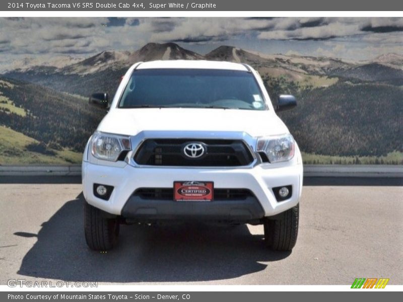 Super White / Graphite 2014 Toyota Tacoma V6 SR5 Double Cab 4x4