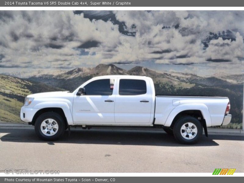 Super White / Graphite 2014 Toyota Tacoma V6 SR5 Double Cab 4x4