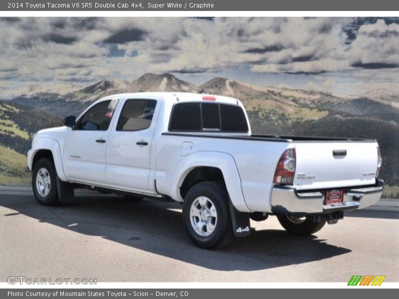 Super White / Graphite 2014 Toyota Tacoma V6 SR5 Double Cab 4x4