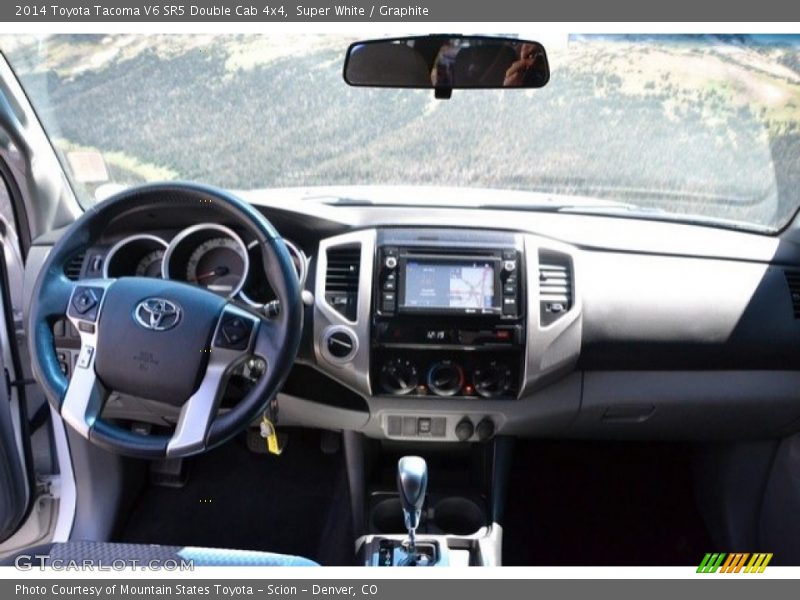 Super White / Graphite 2014 Toyota Tacoma V6 SR5 Double Cab 4x4
