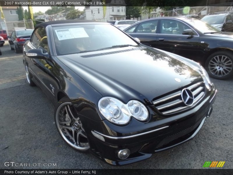 Black / Black 2007 Mercedes-Benz CLK 63 AMG Cabriolet