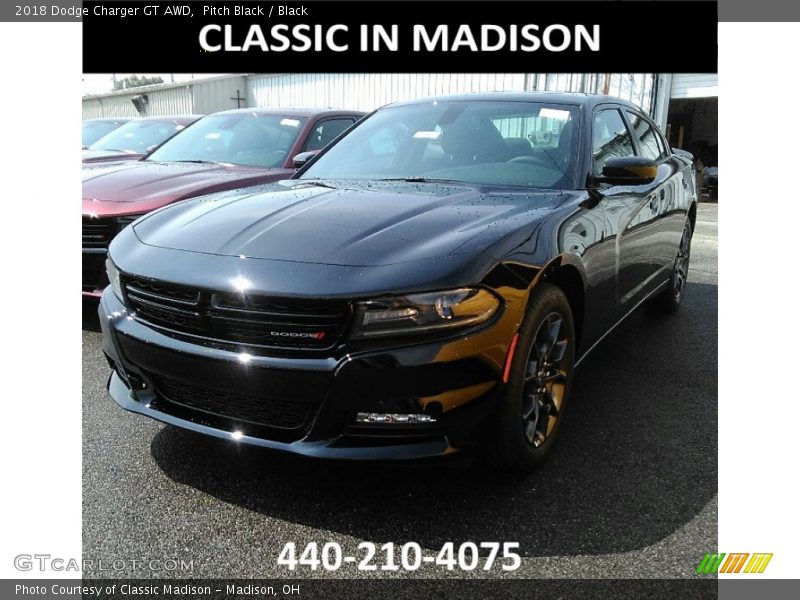 Pitch Black / Black 2018 Dodge Charger GT AWD