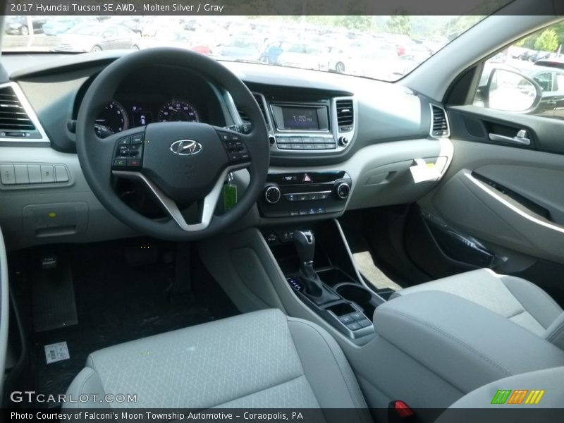 Molten Silver / Gray 2017 Hyundai Tucson SE AWD