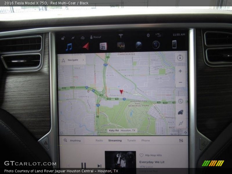 Navigation of 2016 Model X 75D