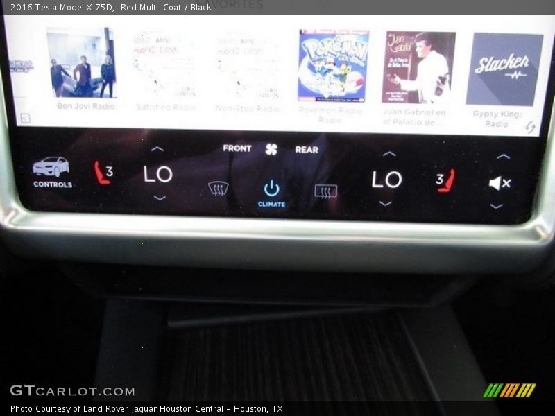 Controls of 2016 Model X 75D