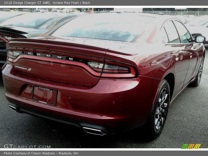 Octane Red Pearl / Black 2018 Dodge Charger GT AWD
