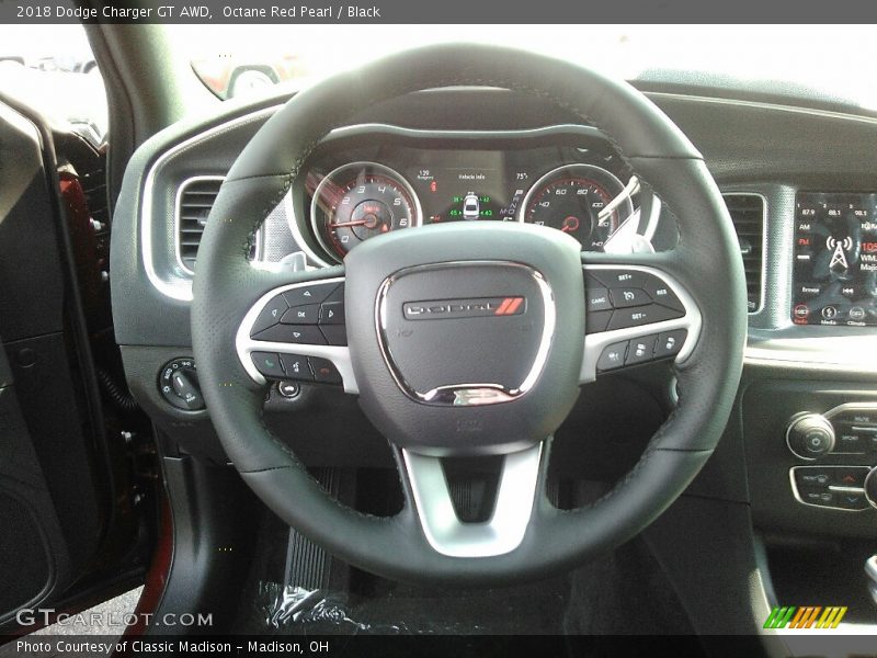 Octane Red Pearl / Black 2018 Dodge Charger GT AWD