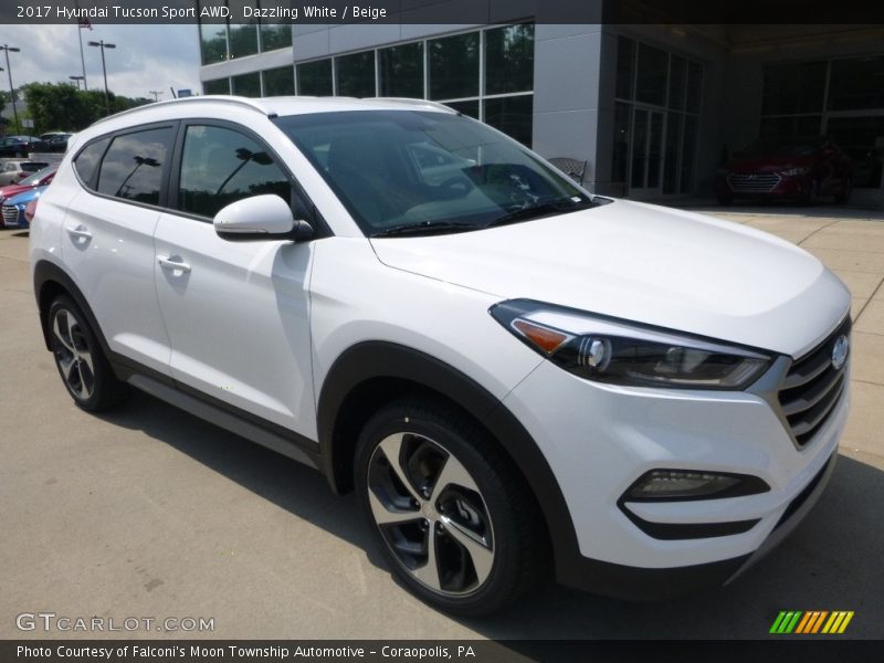 Dazzling White / Beige 2017 Hyundai Tucson Sport AWD