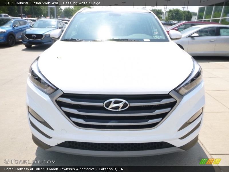 Dazzling White / Beige 2017 Hyundai Tucson Sport AWD