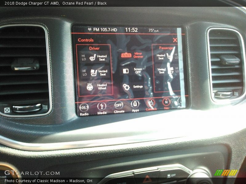 Octane Red Pearl / Black 2018 Dodge Charger GT AWD