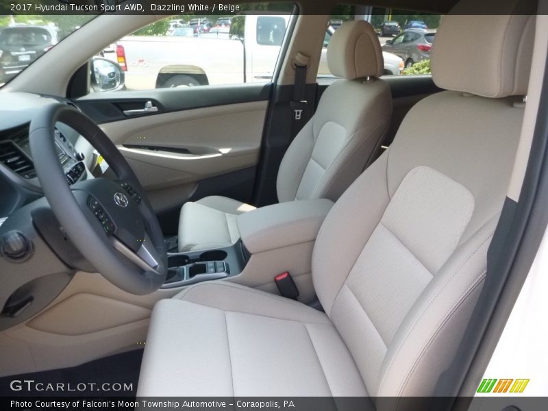 Dazzling White / Beige 2017 Hyundai Tucson Sport AWD
