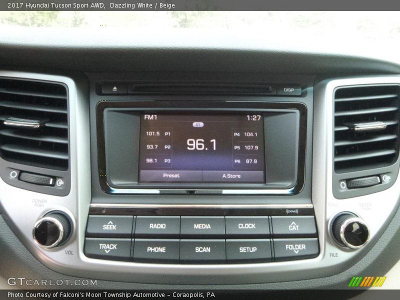 Dazzling White / Beige 2017 Hyundai Tucson Sport AWD