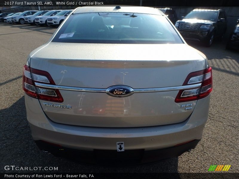 White Gold / Charcoal Black 2017 Ford Taurus SEL AWD