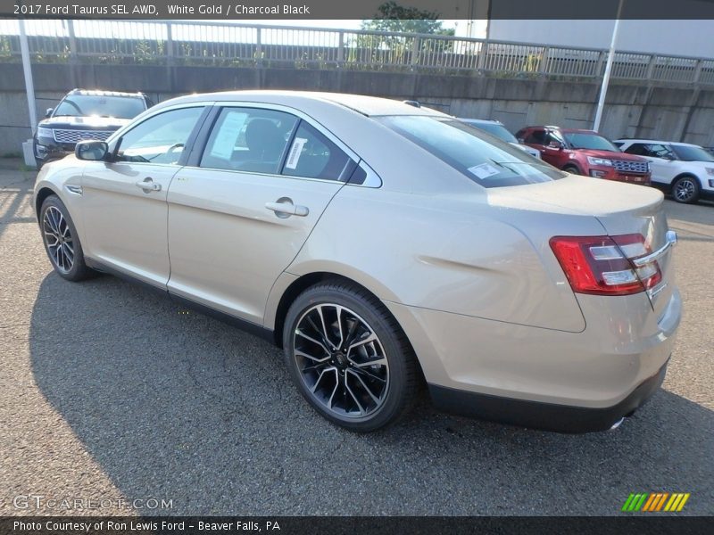White Gold / Charcoal Black 2017 Ford Taurus SEL AWD