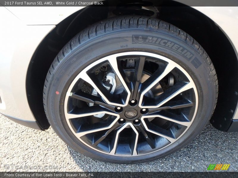 White Gold / Charcoal Black 2017 Ford Taurus SEL AWD