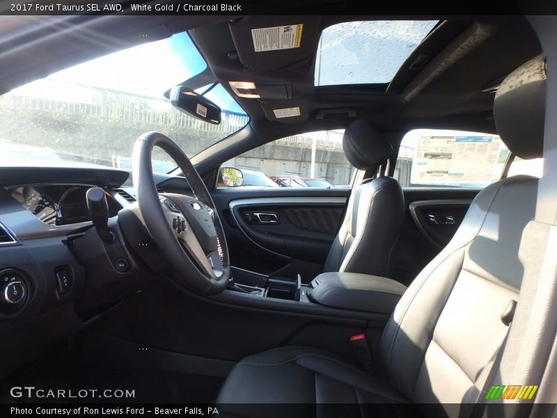 White Gold / Charcoal Black 2017 Ford Taurus SEL AWD