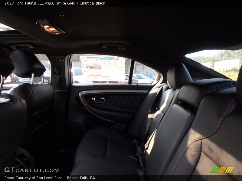 White Gold / Charcoal Black 2017 Ford Taurus SEL AWD