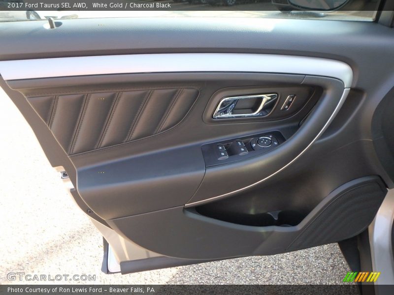 White Gold / Charcoal Black 2017 Ford Taurus SEL AWD