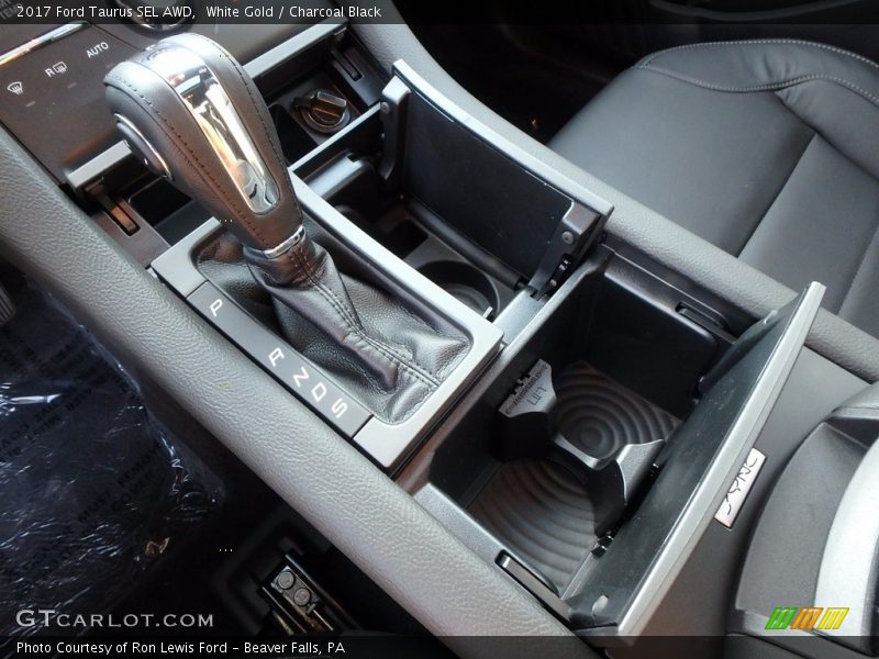 White Gold / Charcoal Black 2017 Ford Taurus SEL AWD