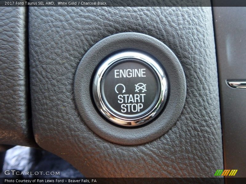 White Gold / Charcoal Black 2017 Ford Taurus SEL AWD