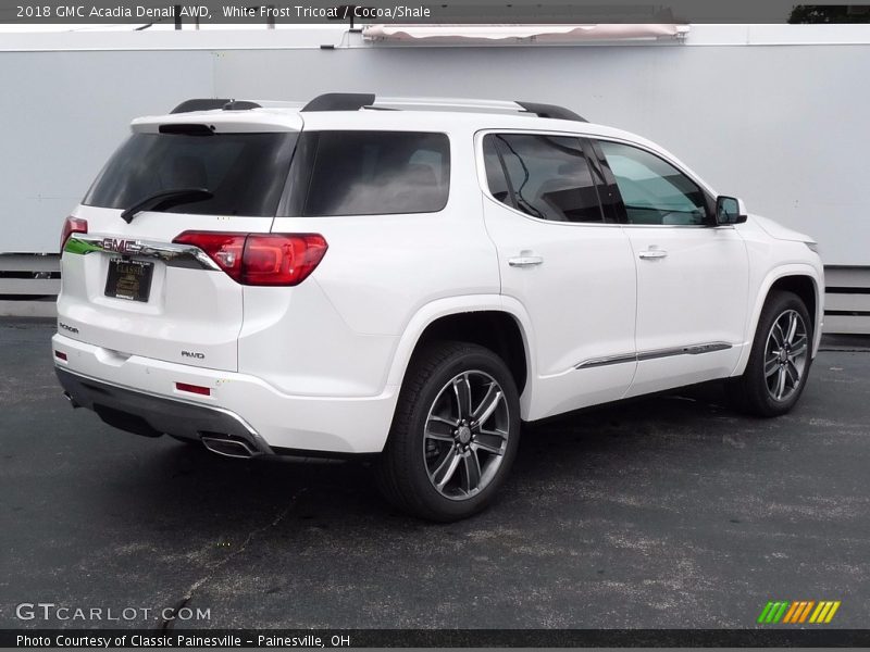 White Frost Tricoat / Cocoa/Shale 2018 GMC Acadia Denali AWD
