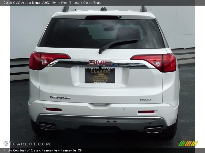 White Frost Tricoat / Cocoa/Shale 2018 GMC Acadia Denali AWD
