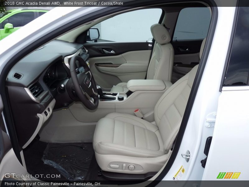 White Frost Tricoat / Cocoa/Shale 2018 GMC Acadia Denali AWD