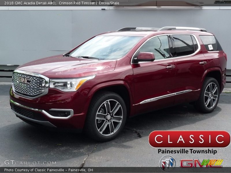 Crimson Red Tintcoat / Cocoa/Shale 2018 GMC Acadia Denali AWD