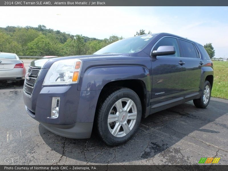 Atlantis Blue Metallic / Jet Black 2014 GMC Terrain SLE AWD