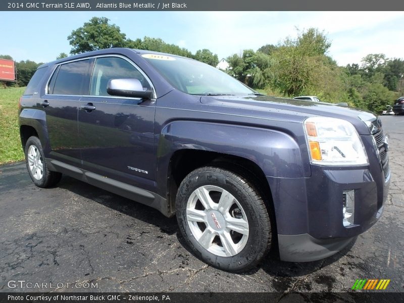 Atlantis Blue Metallic / Jet Black 2014 GMC Terrain SLE AWD