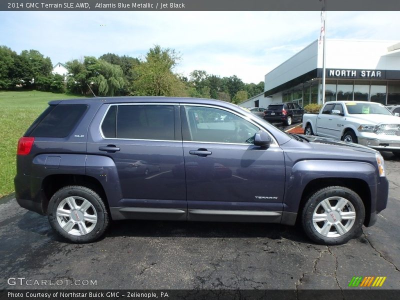 Atlantis Blue Metallic / Jet Black 2014 GMC Terrain SLE AWD