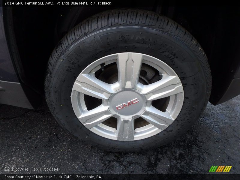 Atlantis Blue Metallic / Jet Black 2014 GMC Terrain SLE AWD