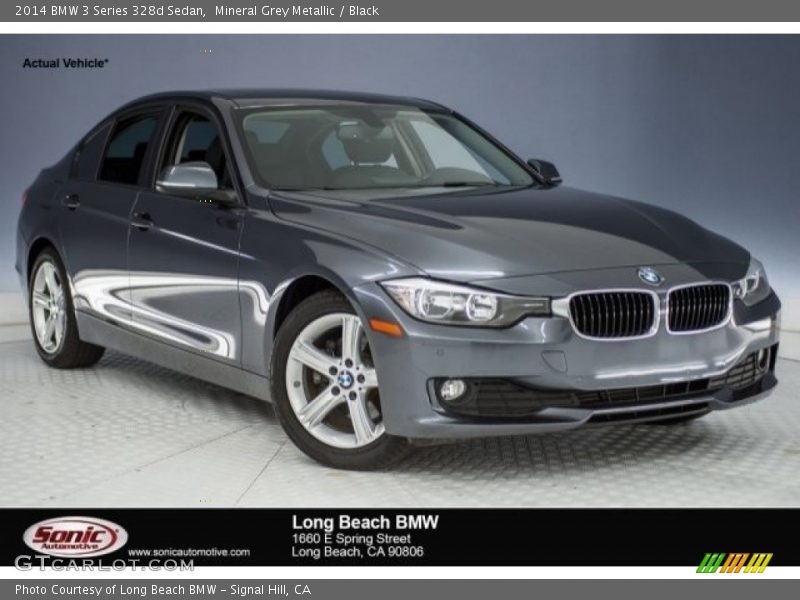 Mineral Grey Metallic / Black 2014 BMW 3 Series 328d Sedan