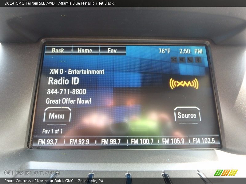 Atlantis Blue Metallic / Jet Black 2014 GMC Terrain SLE AWD