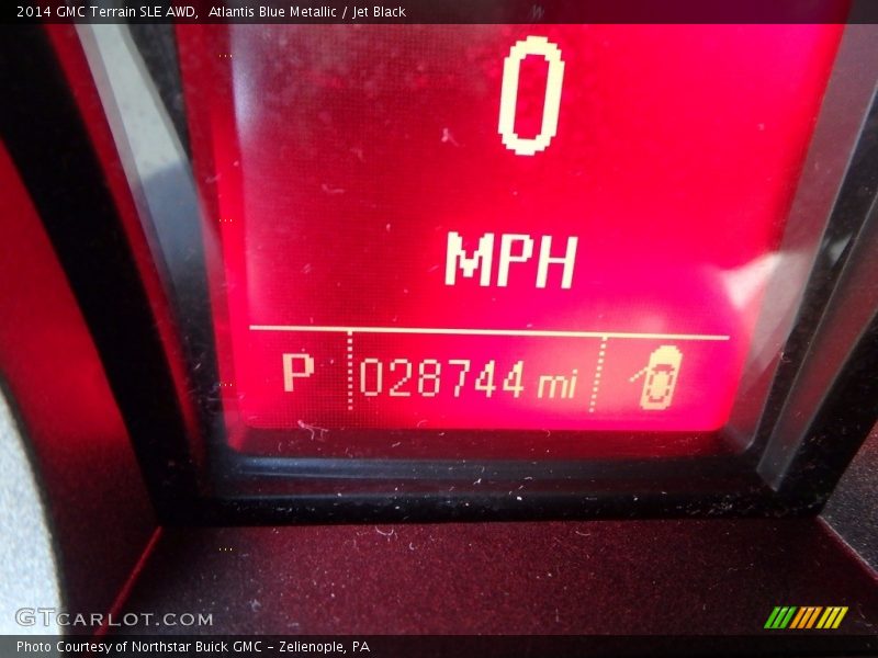 Atlantis Blue Metallic / Jet Black 2014 GMC Terrain SLE AWD