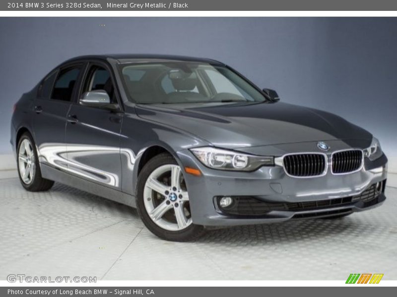 Mineral Grey Metallic / Black 2014 BMW 3 Series 328d Sedan