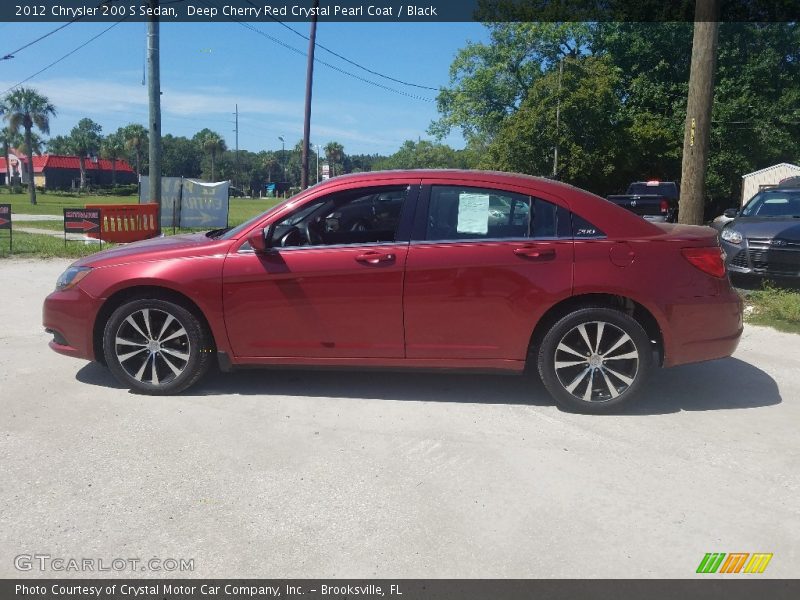 Deep Cherry Red Crystal Pearl Coat / Black 2012 Chrysler 200 S Sedan