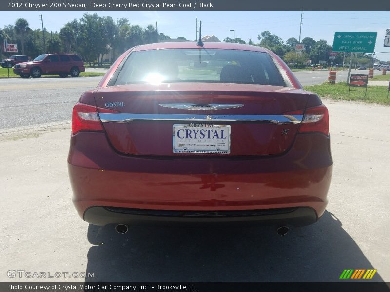 Deep Cherry Red Crystal Pearl Coat / Black 2012 Chrysler 200 S Sedan