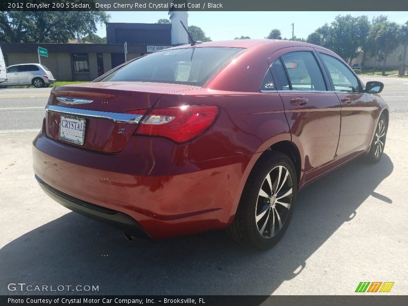 Deep Cherry Red Crystal Pearl Coat / Black 2012 Chrysler 200 S Sedan